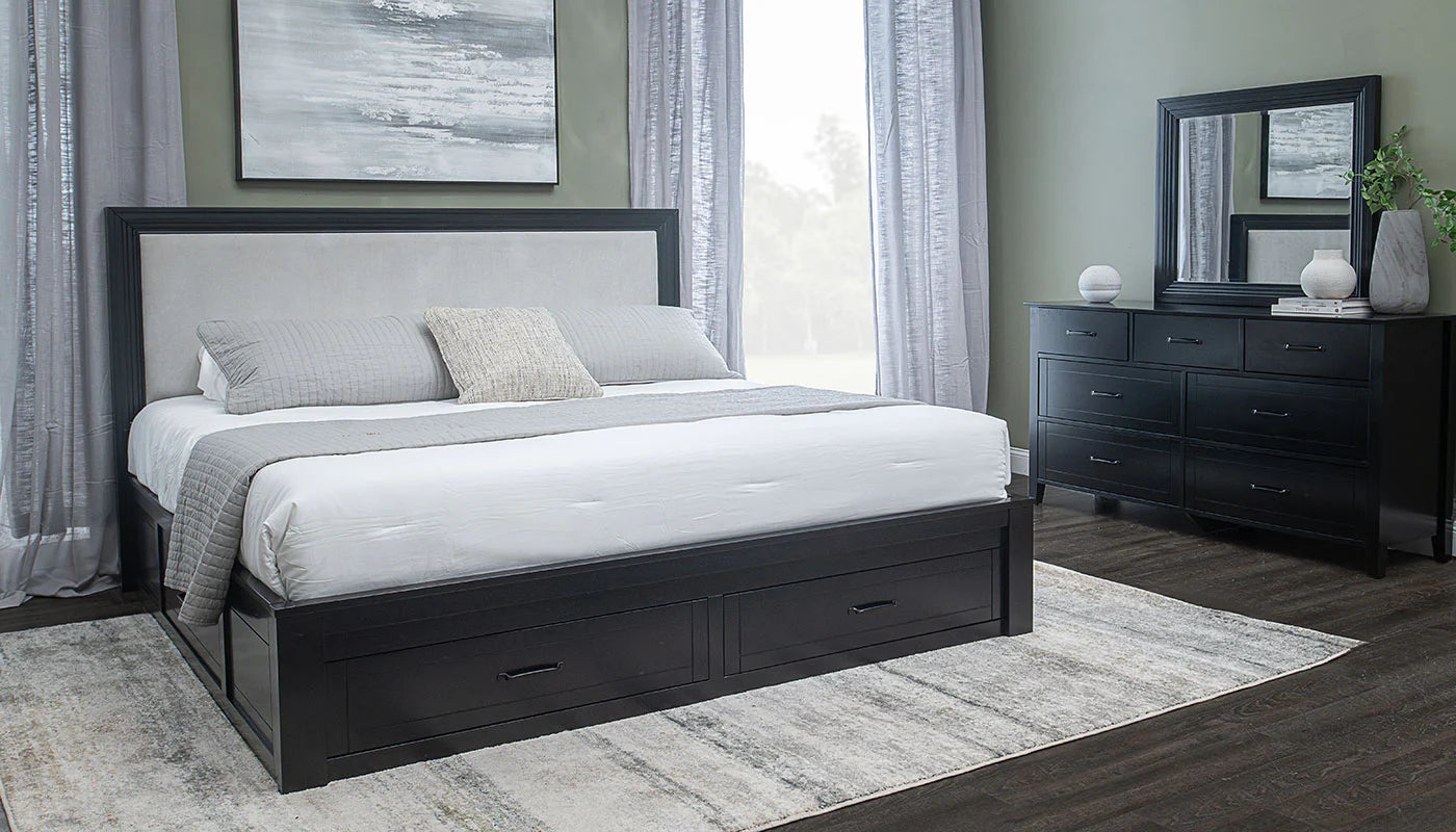 Walker Black Queen Bed