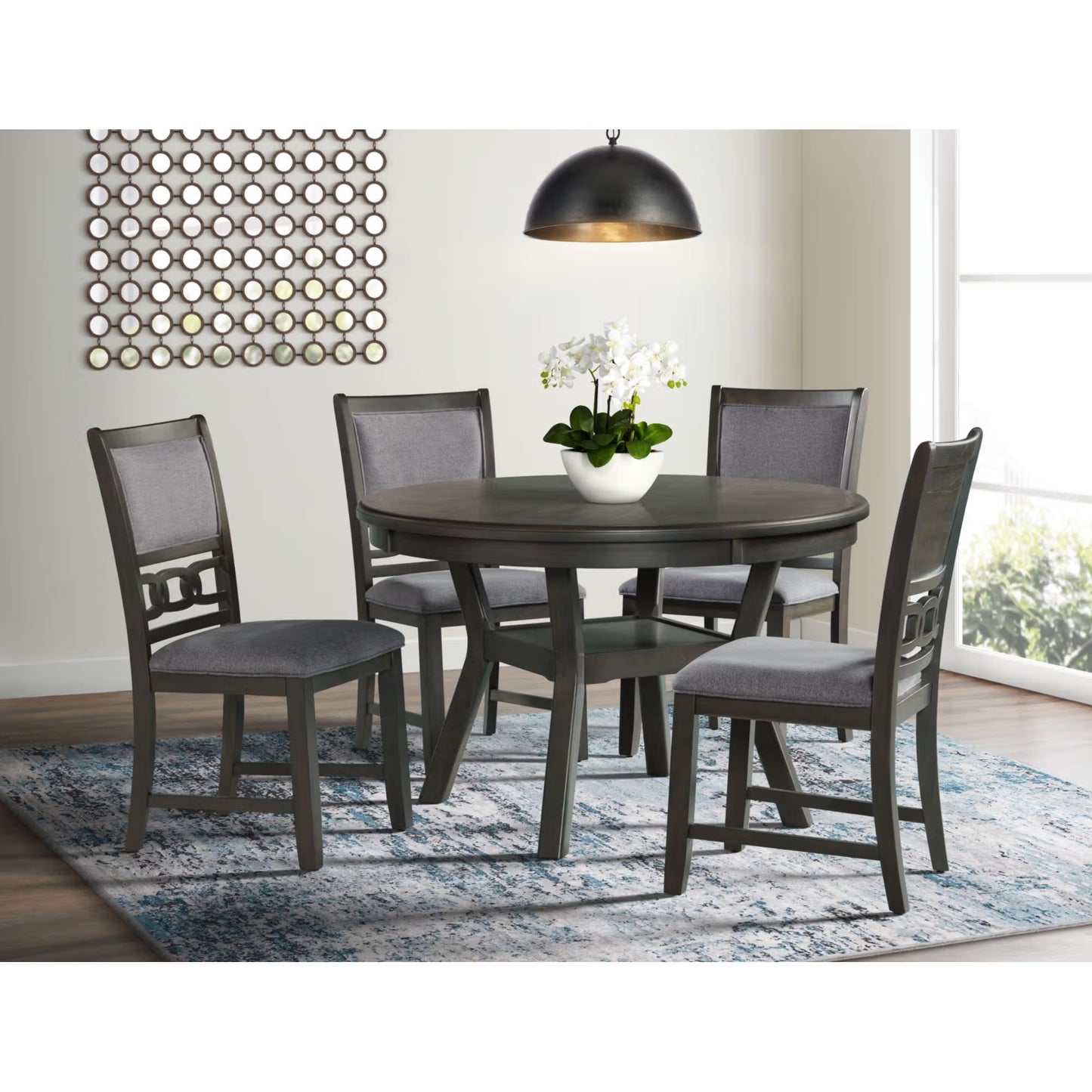 Amber Grey 5pc Dining Set