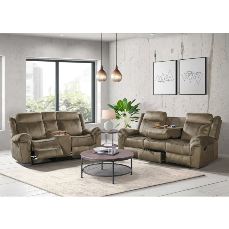 Serena Brown Sofa & Loveseat