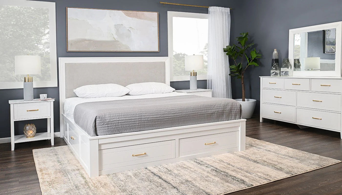 Walker White King Bed