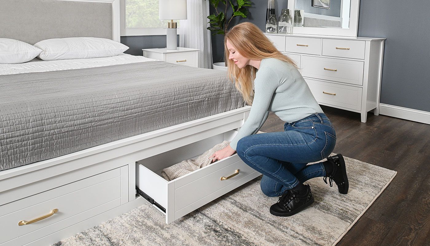 Walker White King Bed