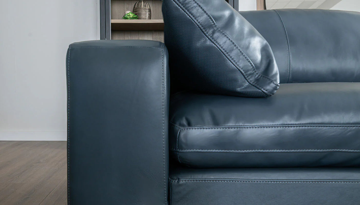 Colin Navy 6pc. Sectional & Ottoman