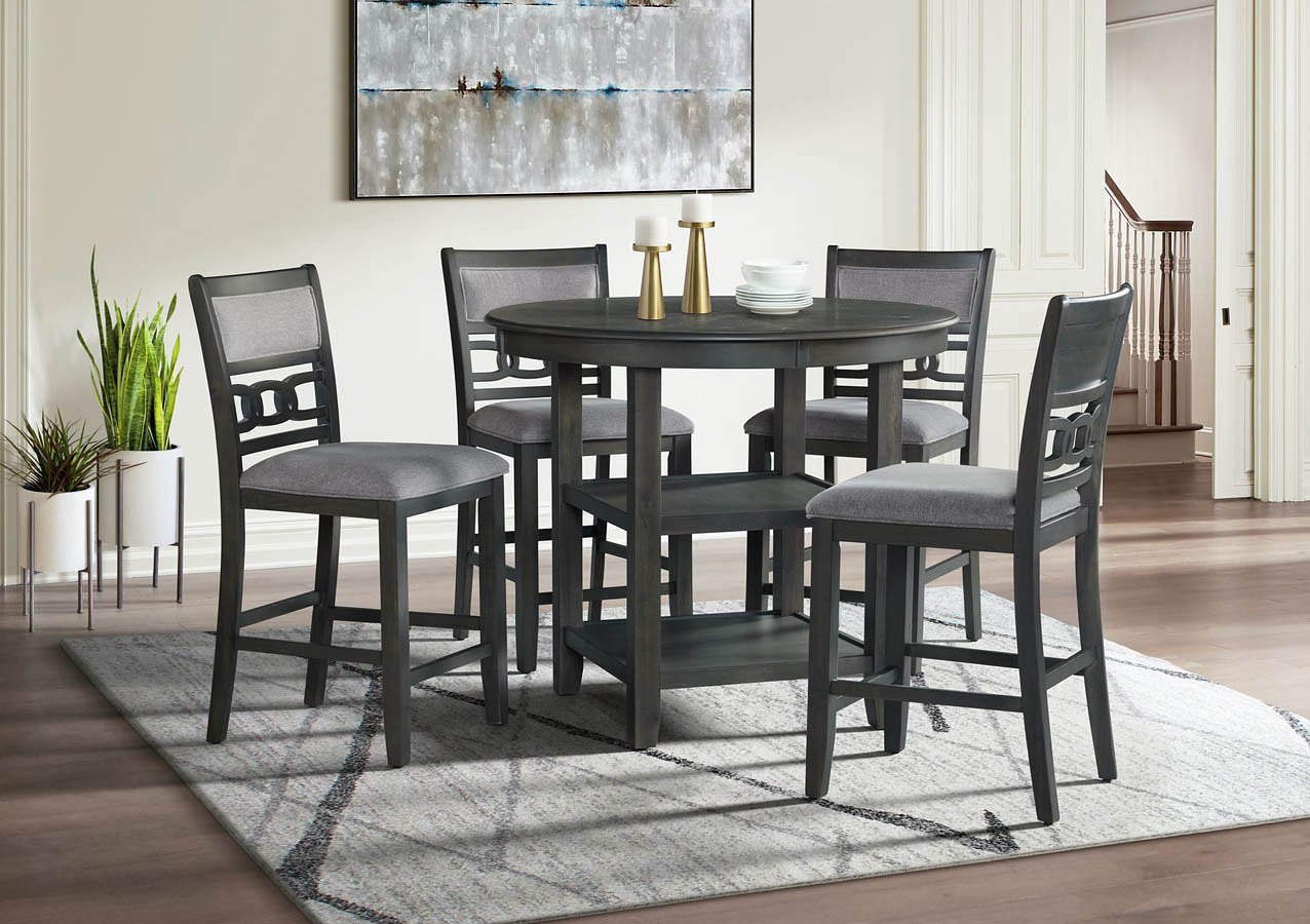Amber Counter Grey 5pc Dining Set