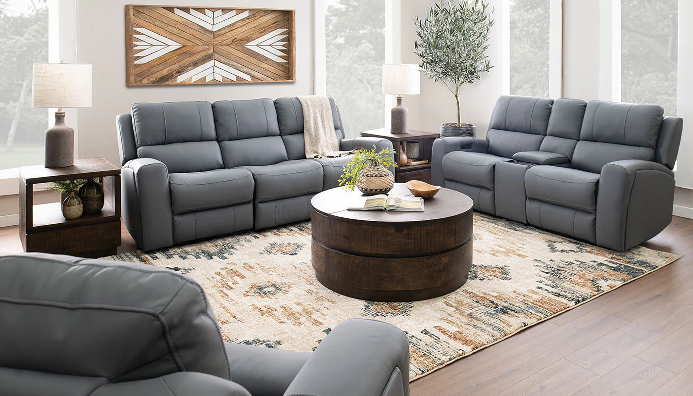 Declan Blue/Grey Loveseat