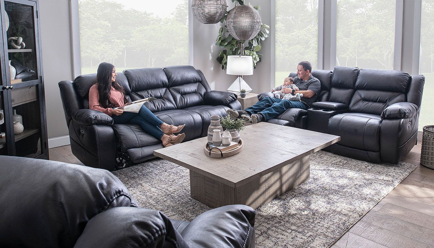 Harrison Navy Sofa & Loveseat