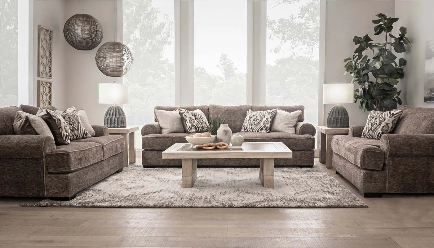 Memphis Chocolate Sofa & Loveseat