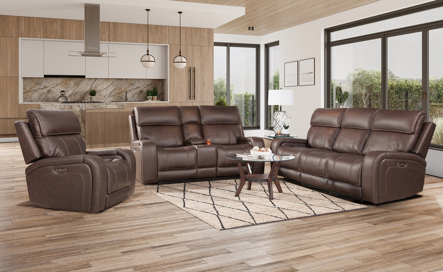 Nadia Walnut Sofa & Loveseat