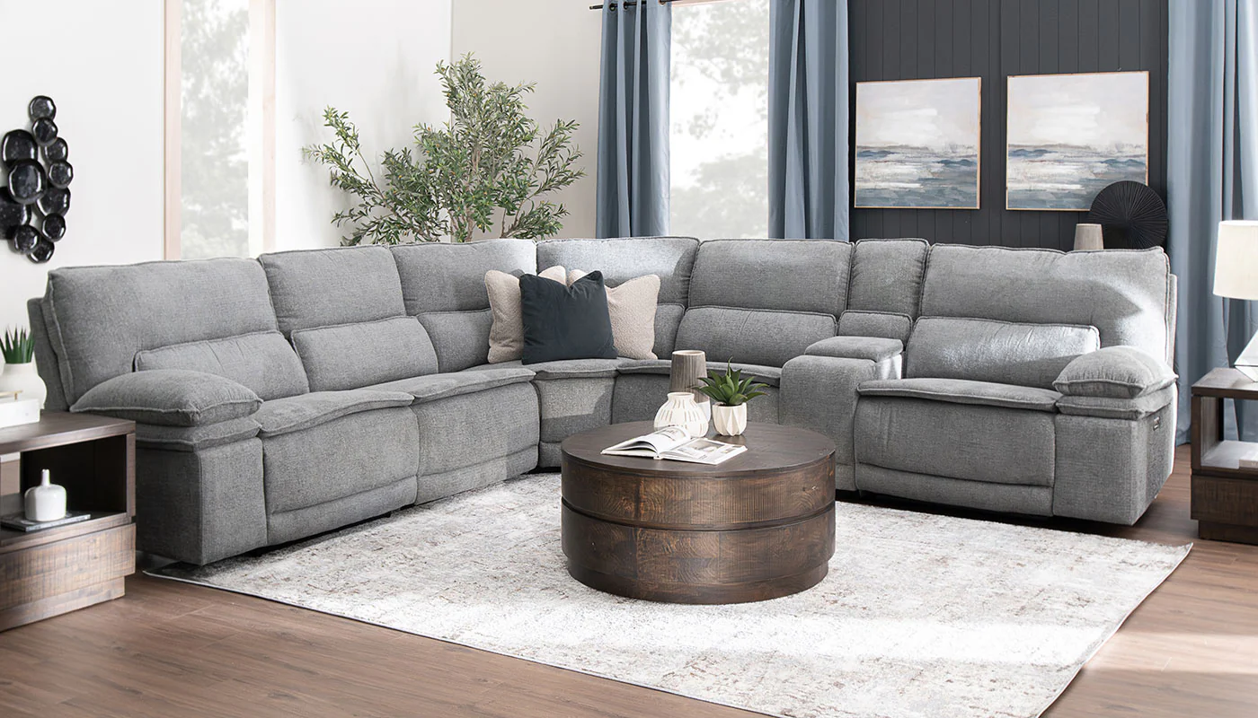 Braxton Dark Grey 6pc. Sectional