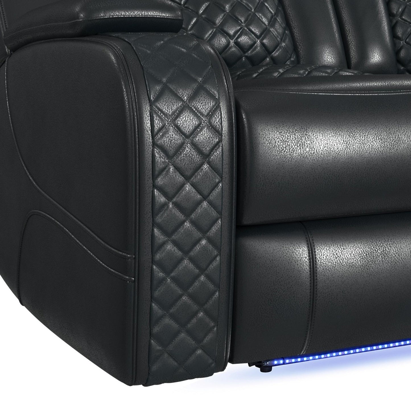 Carly Pebble Black Sofa & Loveseat