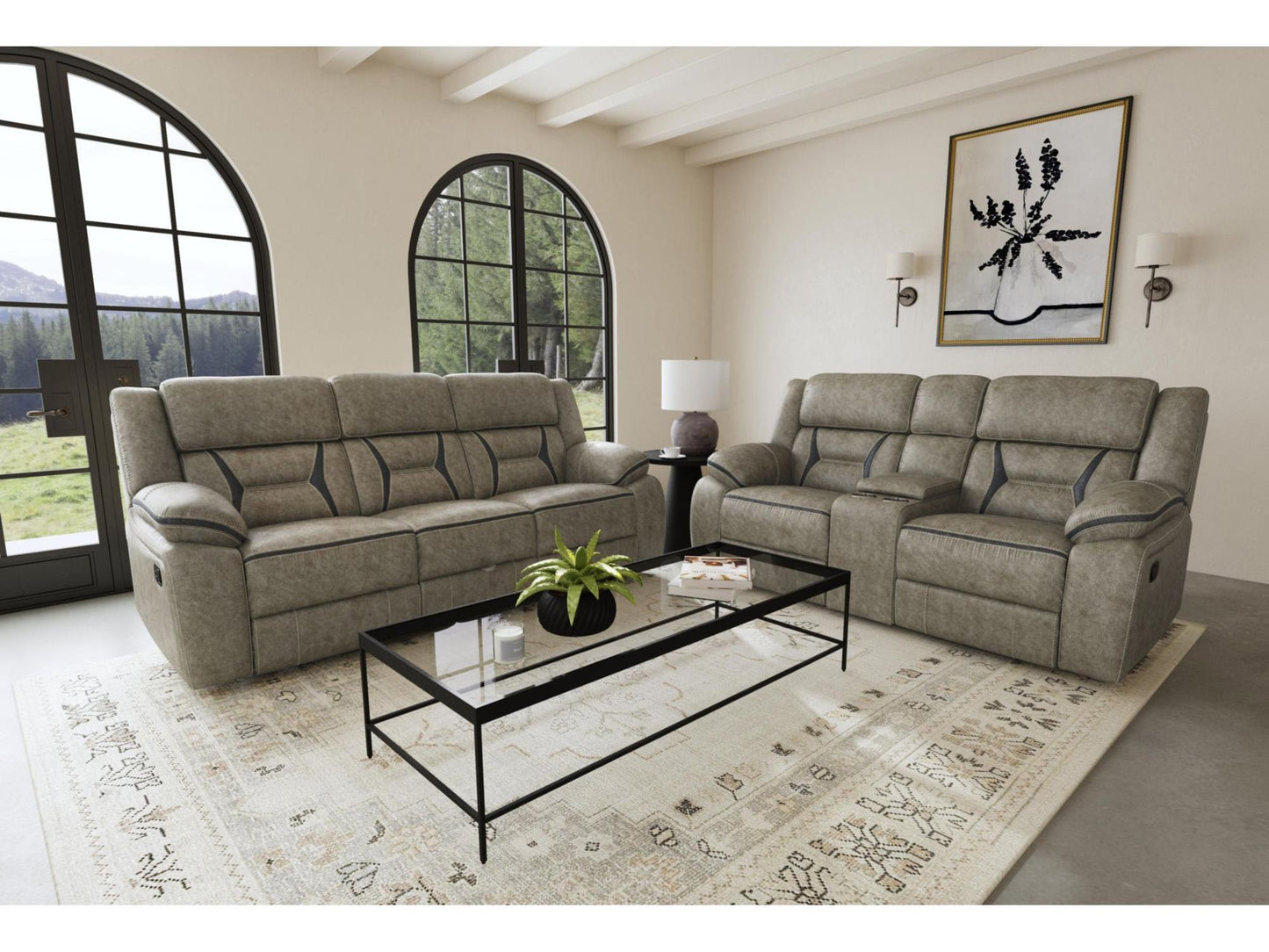 Ezra Corral Grey Sofa & Loveseat
