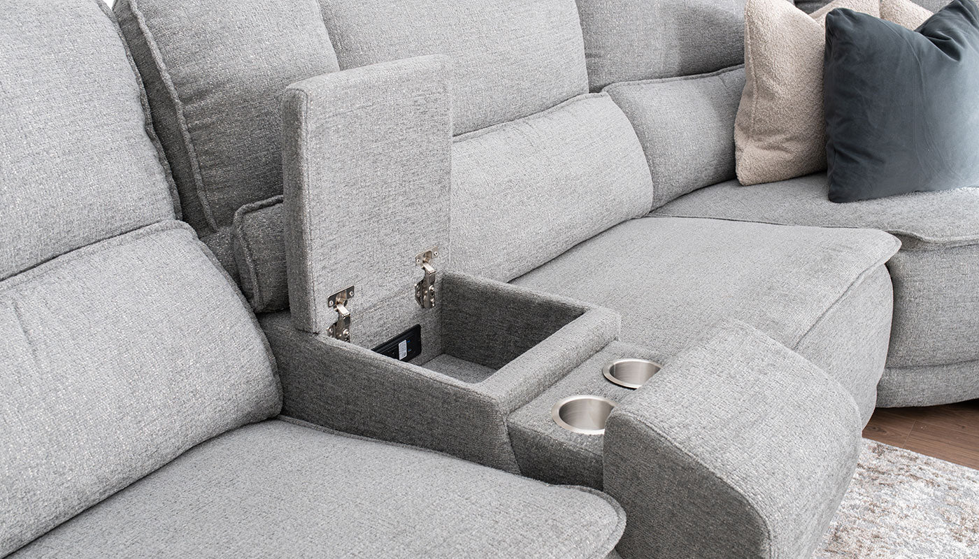 Braxton Dark Grey 6pc. Sectional