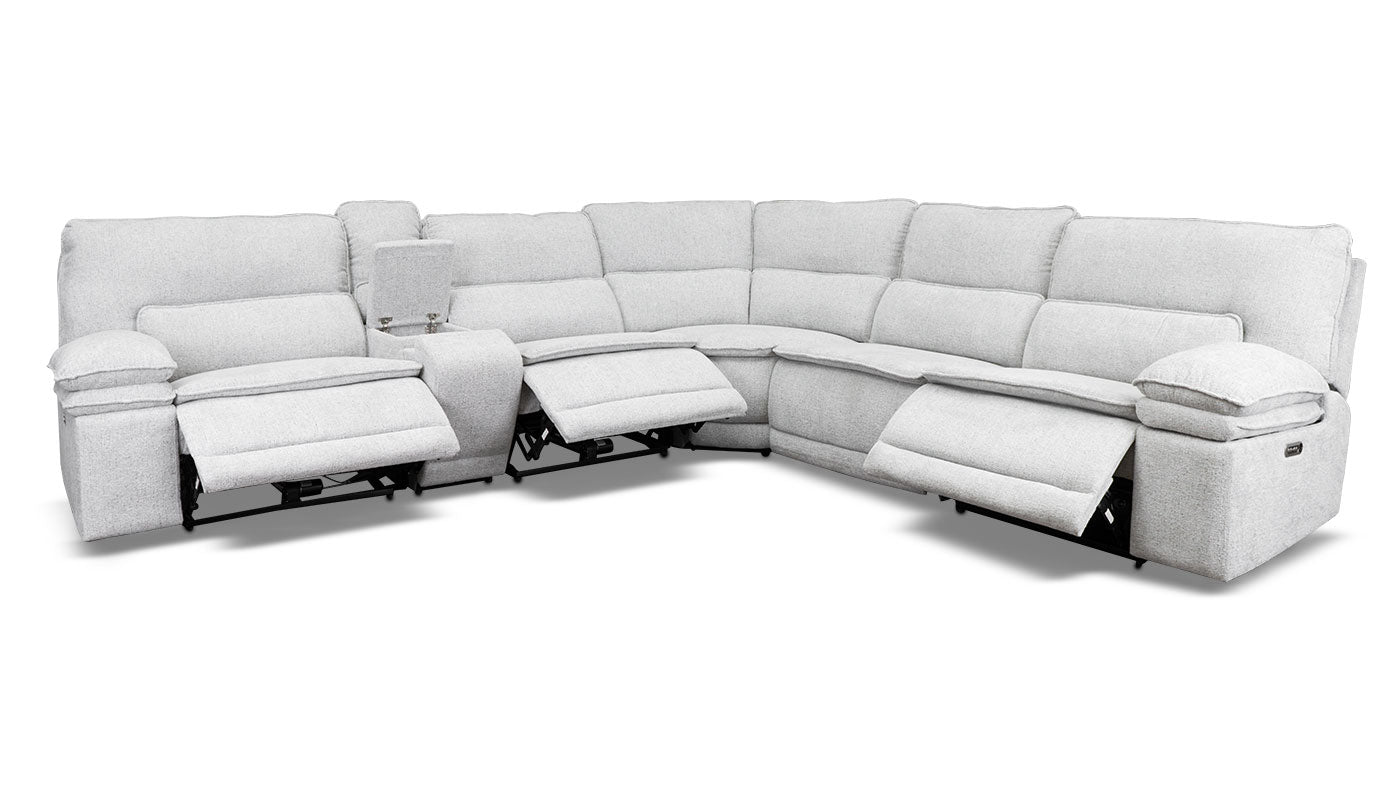 Braxton Light Grey 6pc. Sectional