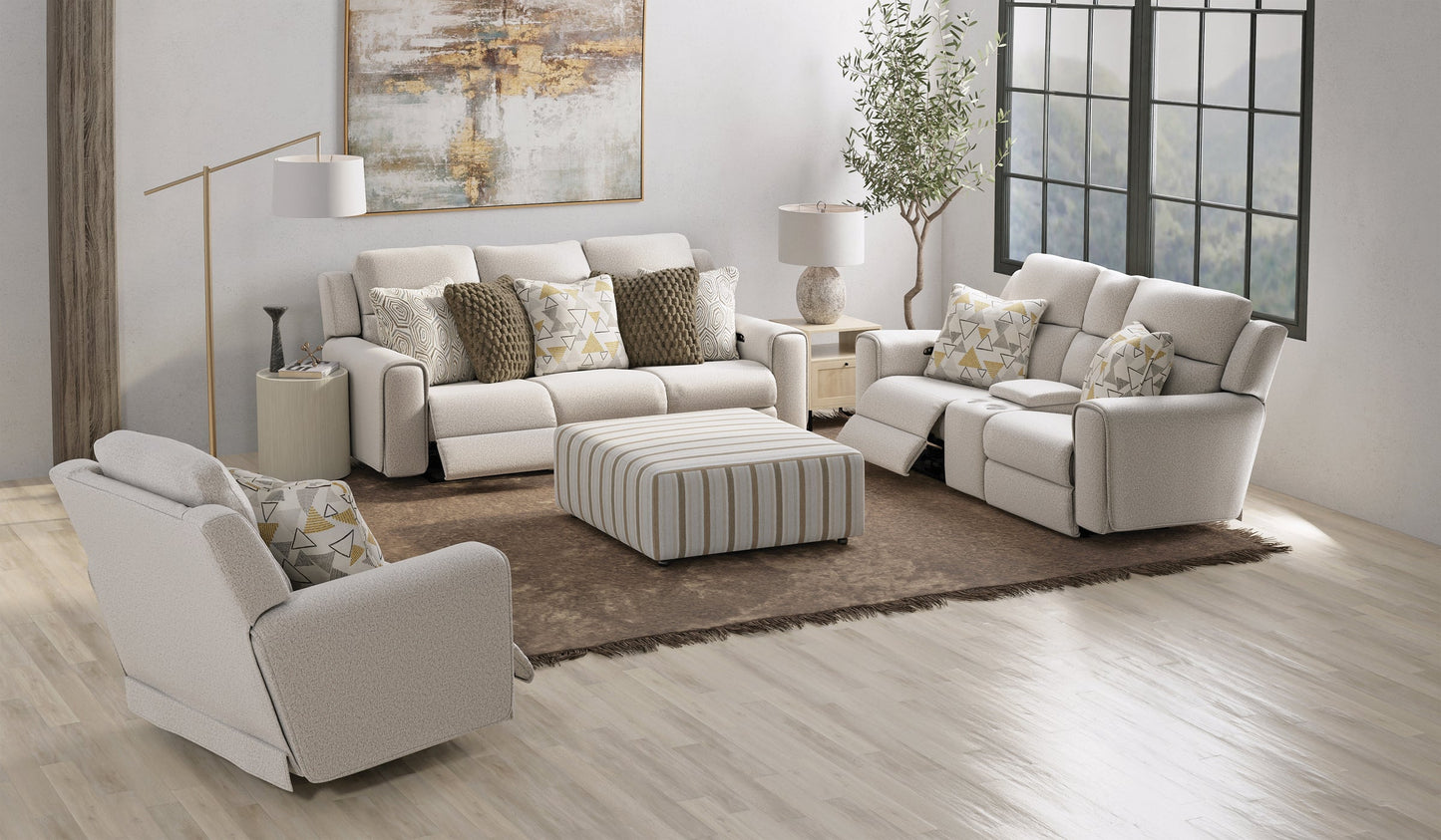 Maya Oatmeal Sofa & Loveseat
