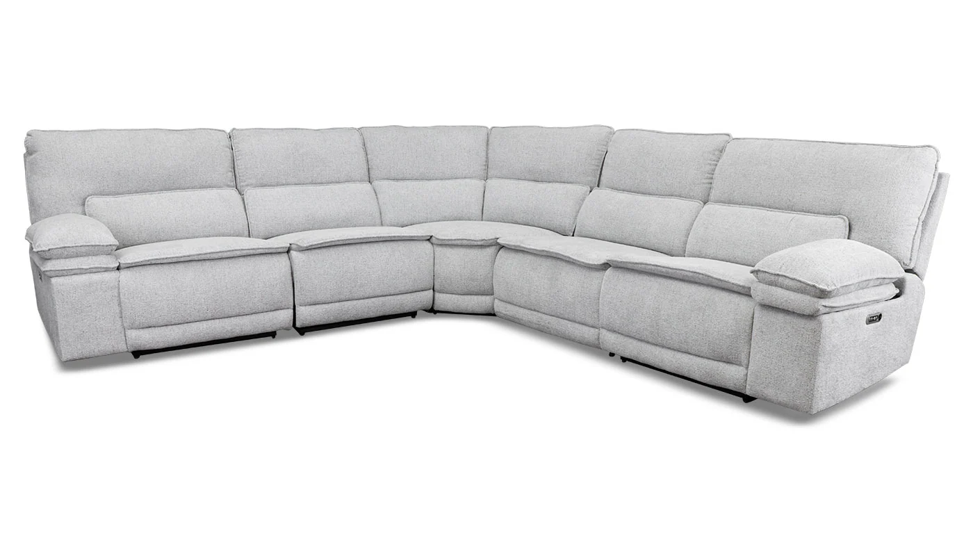 Braxton Light Grey 6pc. Sectional
