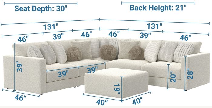 Roman 5pc. Sectional
